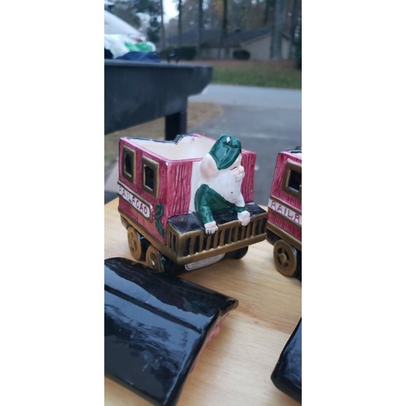 Vintage Holiday Tea set Santa Claus Holiday Express Ceramic Tea Coffee Set - Picture 5 of 12